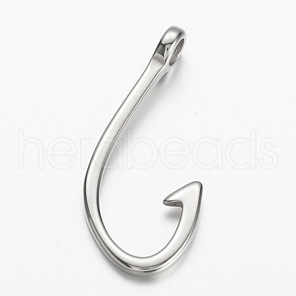 304 Stainless Steel Hook Clasps STAS-E133-100P-1