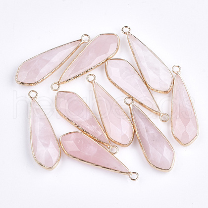 Natural Rose Quartz Pendants G-S344-21C-1