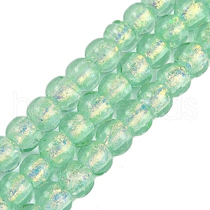 Handmade Foil Lampwork Beads Strands FOIL-K003-04D-1