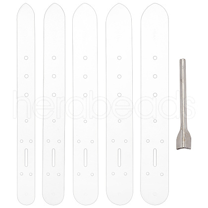 Olycraft 1 Set PVC DIY Leather Belt Punch Positioning Template KY-OC0001-23-1