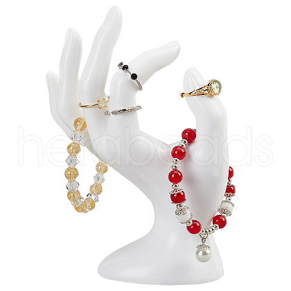 Plastic Mannequin Hand Jewelry Display Holder Stands RDIS-WH0009-013B-1