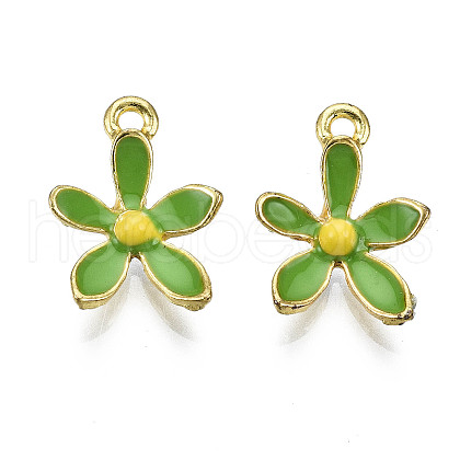 Alloy Enamel Pendants PALLOY-T075-52G-RS-1