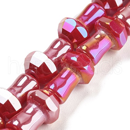 Electroplate Glass Beads Strands GLAA-K064-01A-02-1