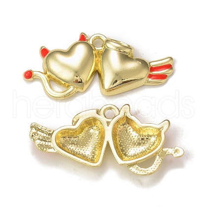 Rack Plating Alloy Enamel Pendants PALLOY-P291-08G-02-1