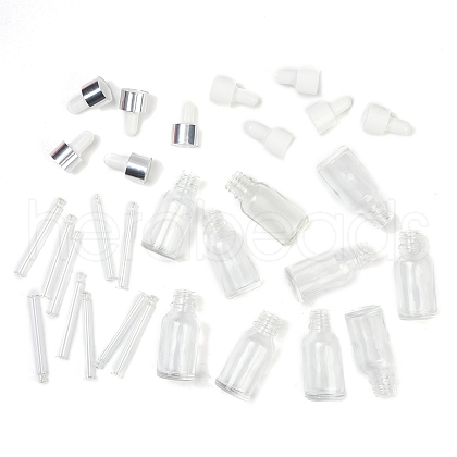 10Pcs 2 Colors Glass Dropper Bottles MRMJ-XCP0001-66-1