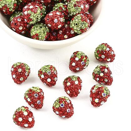 Clay Polymer Rhinestone Beads RB-A051-E06-1