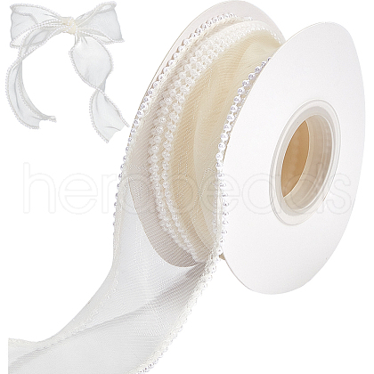 Polyester Organza Ribbons SRIB-WH20020-004B-1