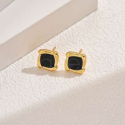 Alloy Square Stud Earrings ON5879-1-1