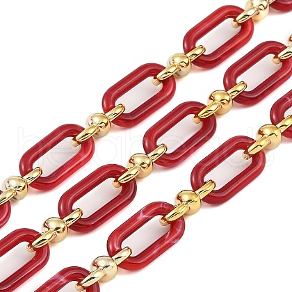 Rack Plating Acrylic & CCB Plastic Chain CHAC-H001-01A-1