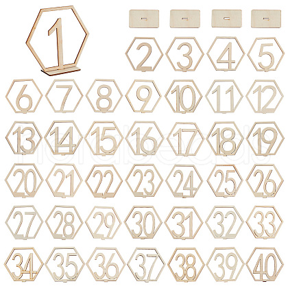 Wood Table Numbers Cards AJEW-WH0348-35-1