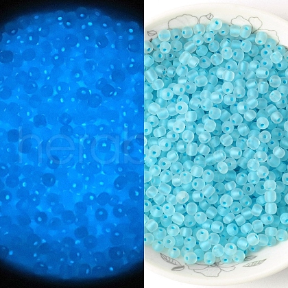 Luminous Translucent Glass Seed Beads PW-WGC2259-09-1