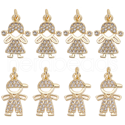 DICOSMETIC 12Pcs 2 Style Brass Pendants KK-DC0001-86-1