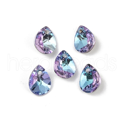 Faceted K9 Glass Rhinestone Charms RGLA-F053-E-001VL-1