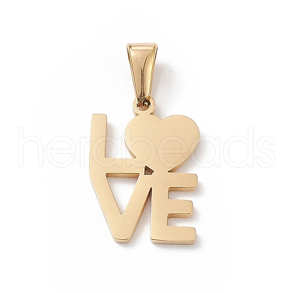Valentine's Day 304 Stainless Steel Pendants STAS-G284-14G-1