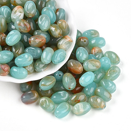 Transparent Acrylic Beads TACR-T028-38H-1