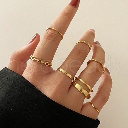 8Pcs Alloy Finger Rings WG0612F-06-1
