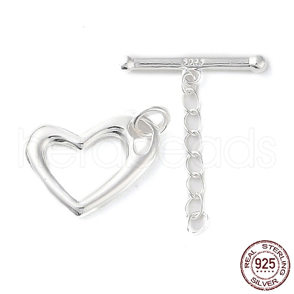 925 Sterling Silver Toggle Clasps with Chain STER-D005-05S-1