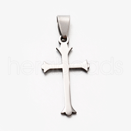 Tarnish Resistant Cool Boy 201 Stainless Steel Cross Pendants STAS-F010B-59-1