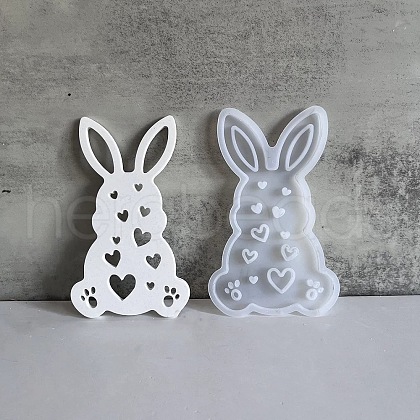 Easter Theme Rabbit with Heart Pattern DIY Silicone Table Lamp Molds SIMO-G008-02C-1