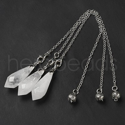 Natural Quartz Crystal Dowsing Pendulum Big Pendants G-H286-03P-01-1