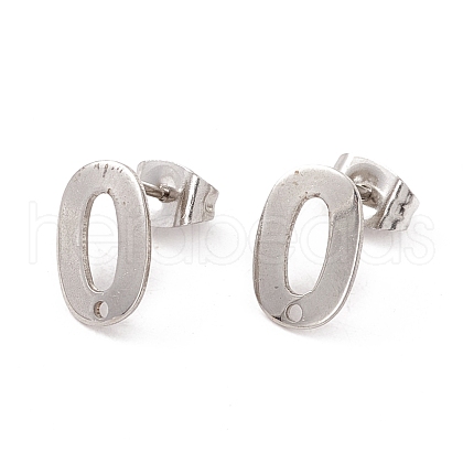 Non-Tarnish 201 Stainless Steel Stud Earring Findings STAS-G266-04P-1