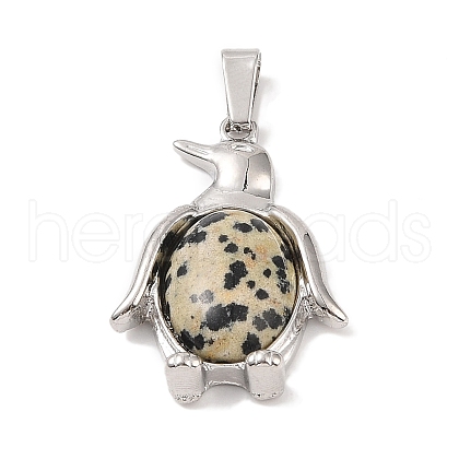 Natural Dalmatian Jasper Pendants G-A224-02P-02-1