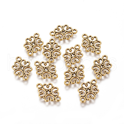 Tibetan Style Alloy Flower Links connectors TIBE-990-AG-RS-1