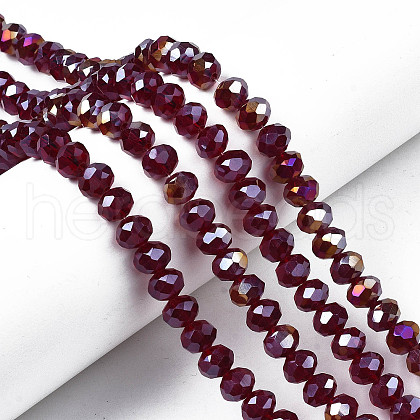 Electroplate Glass Beads Strands EGLA-A034-T1mm-B29-1