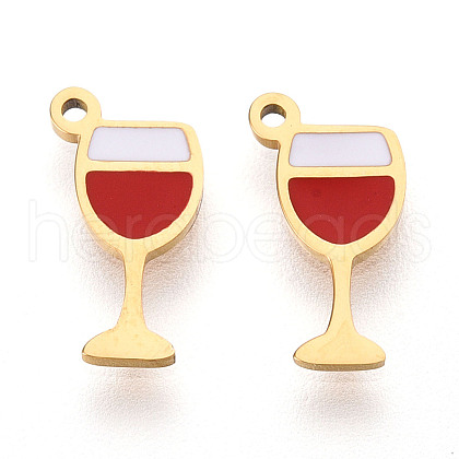 304 Stainless Steel Enamel Charms STAS-T065-65G-02-1
