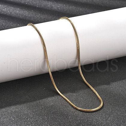 2MM 304 Stainless Steel Square Snake Chain Necklaces for Women NJEW-B131-01B-G-1