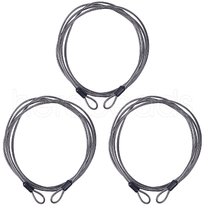 304 Stainless Steel Cable with TPU Sheathed AJEW-WH20006-36A-EB-1