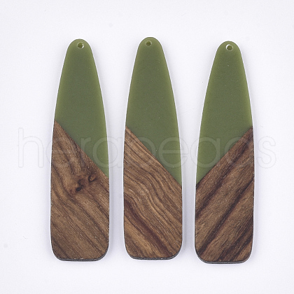 Resin & Walnut Wood Big Pendants X-RESI-S358-98A-1