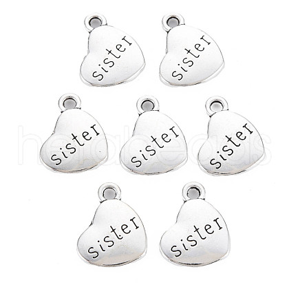 Tibetan Style Alloy Family Charms TIBEP-5429-AS-LF-1