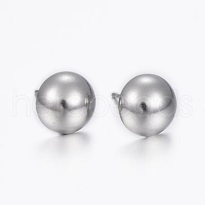 Tarnish Resistant 304 Stainless Steel Stud Earrings STAS-H376-72-1