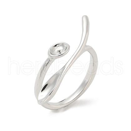 Brass Open Cuff Ring Settings KK-G518-10P-02-1