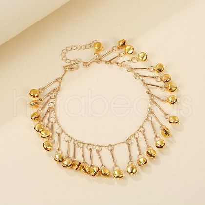 Alloy Bell Tassel Anklets for Women FS-WG27491-01-1