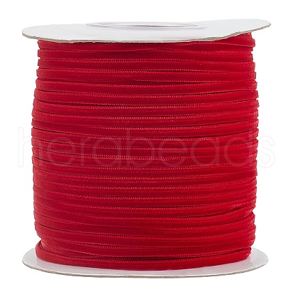 Polyester Velvet Ribbon for Gift Packing and Festival Decoration SRIB-M001-4mm-260-1