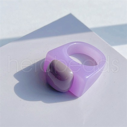 Square Resin Finger Rings FS-WG60274-02-1