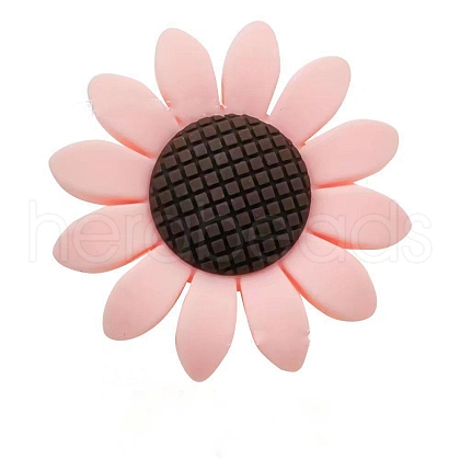 Sunflower Food Grade Silicone Beads PW-WG58598-03-1