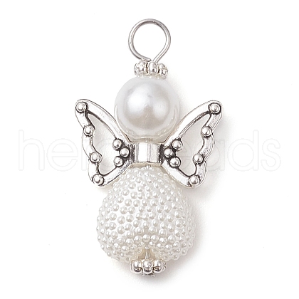 ABS Imitation Pearl Pendants PALLOY-JF02740-01-1