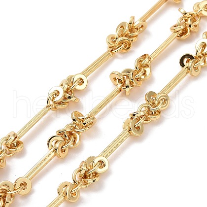 Brass Bar & Knot Link Chains CHC-K013-09G-1