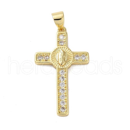 Brass Micro Pave Cubic Zirconia Pendants KK-A212-05E-G-1