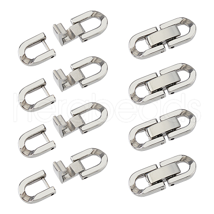 SUPERFINDINGS 8Pcs Stainless Steel Fold Over Clasps STAS-FH0002-28-1