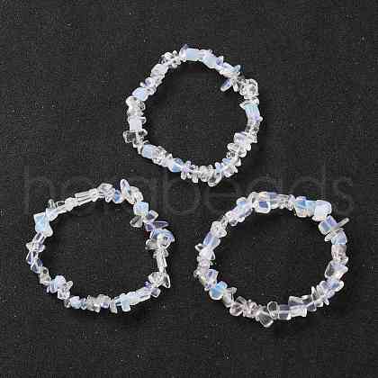 Opalite Stretch Bracelets BJEW-JB03681-08-1