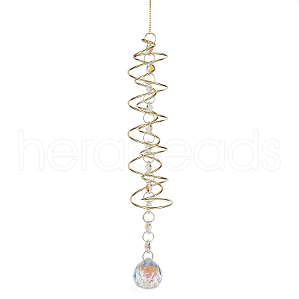 Spiral Alloy Hanging Ornaments HJEW-Q012-01A-1