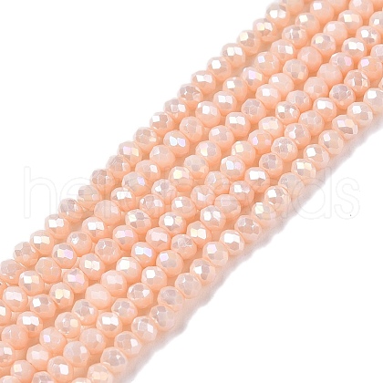 Electroplate Glass Beads Strands EGLA-A044-P1mm-B05-1