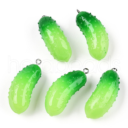 Opaque Resin Vegetable Pendants RESI-N039-79-1