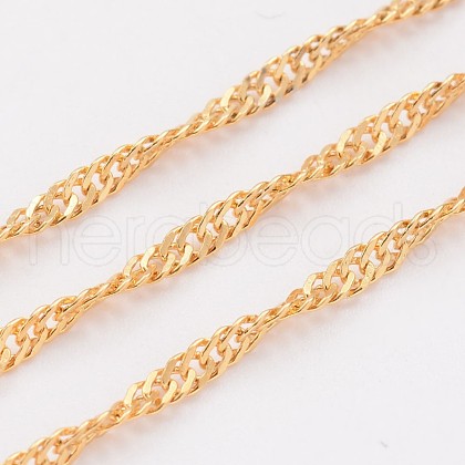 Ion Plating(IP) 304 Stainless Steel Singapore Chains CHS-K003-07G-0.4MM-1