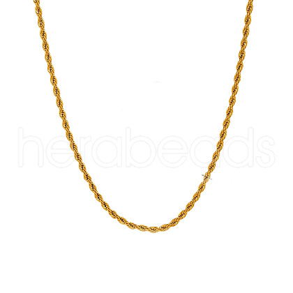 Stainless Steel Rope Chains Necklaces for Women PW-WG8237B-01-1