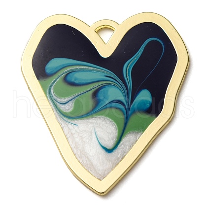 Alloy Enamel Pendants PALLOY-S034-02KCG-L-1